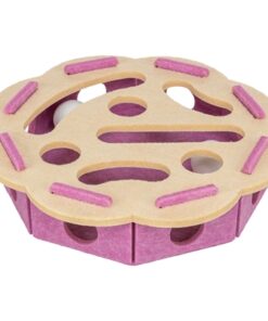 Hole'n'roll Bloem Vilt Roze / Beige 30X30X7,5 Cm