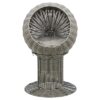 Kattenmand Amalia Rond Polyrattan Grijs 42X42X70 Cm