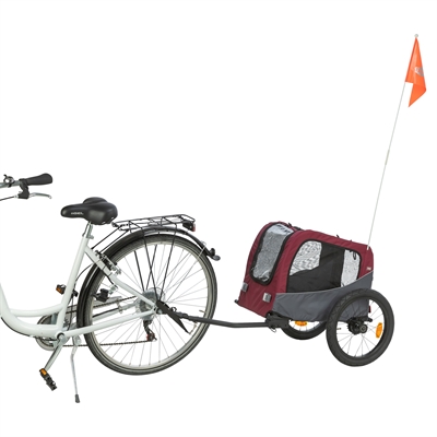 Hondenfietskar Grijs / Rood 61/125X56X64 Cm