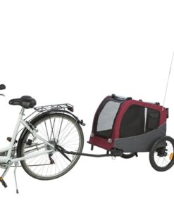 Hondenfietskat Grijs / Rood 76/136X66X74 Cm