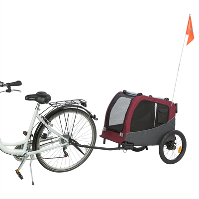 Hondenfietskat Grijs / Rood 76/136X66X74 Cm