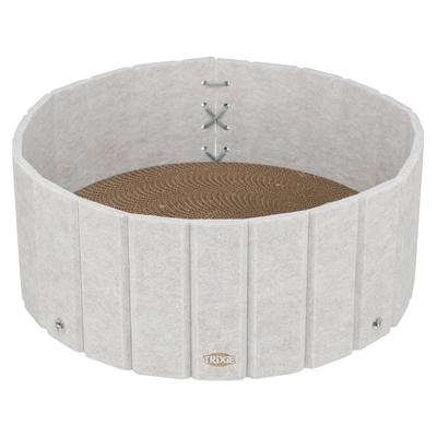 Krabmat Kattenmand Rand Vilt Creme 38X38X16 Cm