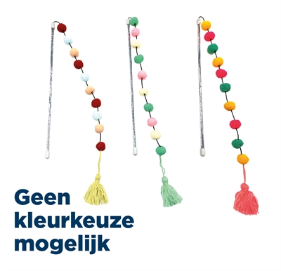 Kattenhengel Pompom Assorti 30X5 Cm