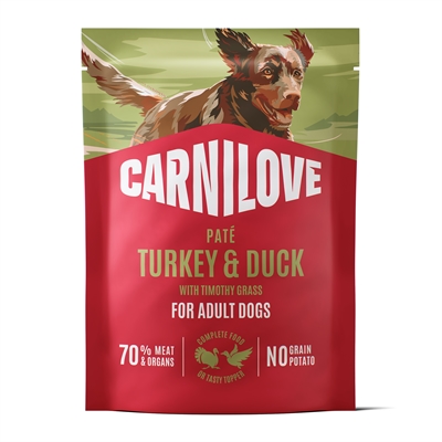 Pouch Turkey / Duck / Timothy Grass 12X300 Gr