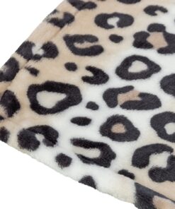 Hondendeken Leo Softpluche Panterprint Creme 100X70 Cm