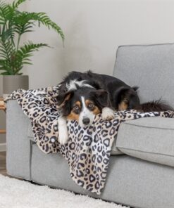 Hondendeken Leo Softpluche Panterprint Creme 150X100 Cm