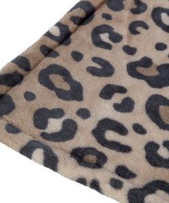 Hondendeken Leo Softpluche Panterprint Bruin 100X70 Cm