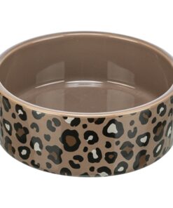 Voerbak / Drinkbak Leo Keramiek Panterprint Assorti 1 Ltr 18X18X7 Cm