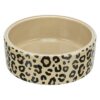 Voerbak / Drinkbak Leo Keramiek Panterprint Assorti 2,5 Ltr 22X22X9 Cm