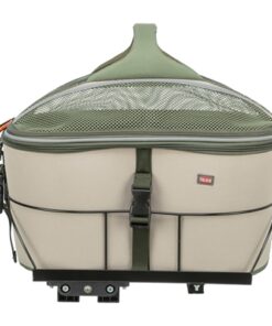 Fietsmand Voor Bagagedrager Polyester Olijfgroen / Beige 46X33X40 Cm