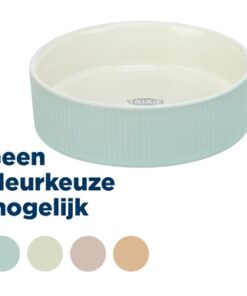 Voerbak / Drinkbak Keramiek Assorti 12X12X3,5 Cm
