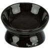 Voerbak / Drinkbak Dogs Keramiek Verhoogd Zwart 17X17X13,5 Cm