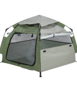 Hondentent Pop-Up Olijfgroen / Beige 100X100X80 Cm