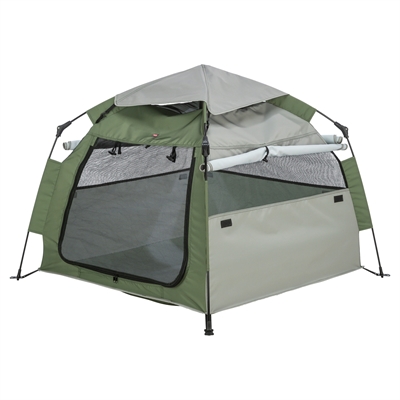 Hondentent Pop-Up Olijfgroen / Beige 100X100X80 Cm