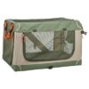 Kennel Comfy Bench Stof / Reismand Olijfgroen / Beige 64X95,5X60,5 Cm