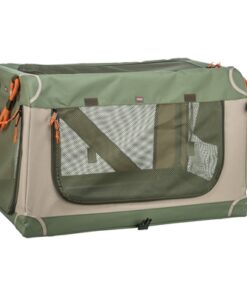 Kennel Comfy Bench Stof / Reismand Olijfgroen / Beige 64X95,5X60,5 Cm