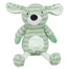 Hond Met Strepen Pluche Groen 34 Cm