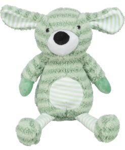 Hond Met Strepen Pluche Groen 34 Cm