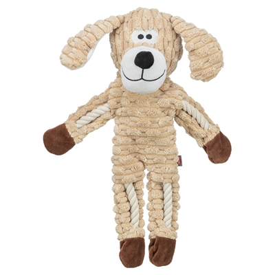 Hond Pluche Met Touw Zand 38 Cm