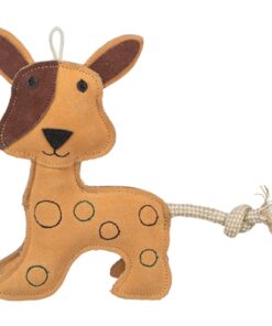Hond Staand Leer Bruin 25 Cm