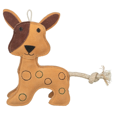 Hond Staand Leer Bruin 25 Cm