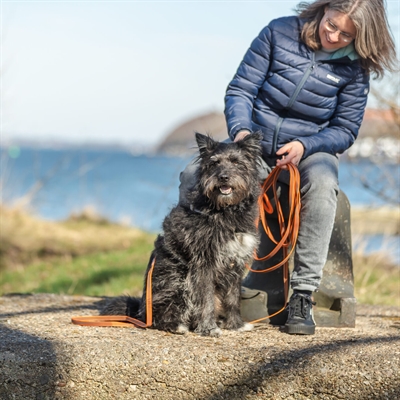 Sleeplijn Met Rubber Bekleed Zonder Handlus Oranje 5 Mtrx1,5 Cm