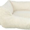 Vital Hondenmand Jonna Hoekig Ribfluweel Creme 60X50 Cm