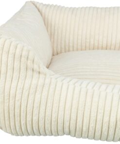 Vital Hondenmand Jonna Hoekig Ribfluweel Creme 60X50 Cm