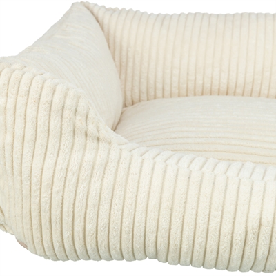 Vital Hondenmand Jonna Hoekig Ribfluweel Creme 60X50 Cm