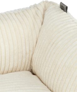 Vital Hondenmand Jonna Hoekig Ribfluweel Creme 80X60 Cm