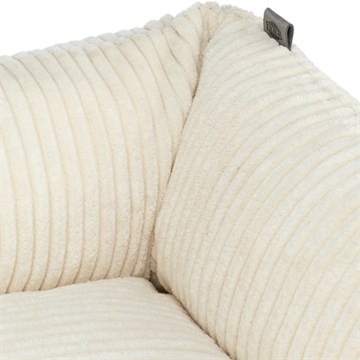 Vital Hondenmand Jonna Hoekig Ribfluweel Creme 80X60 Cm