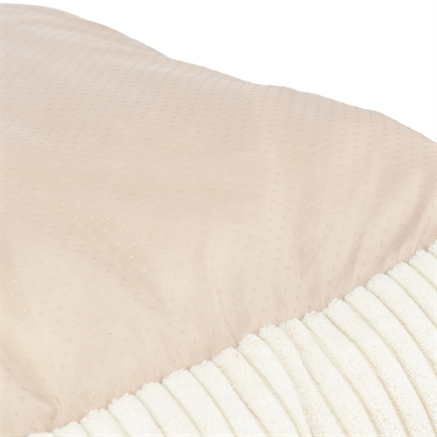 Vital Hondenmand Jonna Hoekig Ribfluweel Creme 100X70 Cm