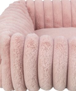 Hondenmand Lonni Hoekig Ribfluweel Roze 65X50 Cm