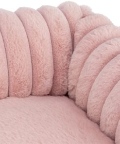 Hondenmand Lonni Hoekig Ribfluweel Roze 80X60 Cm