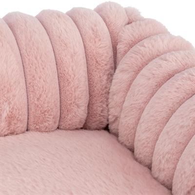 Hondenmand Lonni Hoekig Ribfluweel Roze 80X60 Cm