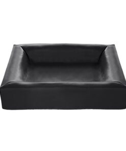 Bed Kunstleer Hoes Hondenmand Zwart Bia-6 100X80X15 Cm