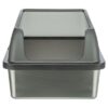Kattenbak Rvs Met Rand Grijs 40X52X29 Cm
