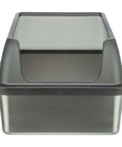 Kattenbak Rvs Met Rand Grijs 40X52X29 Cm