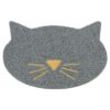 Kattenbakmat Kattenkop Pvc Lichtgrijs 42X40 Cm