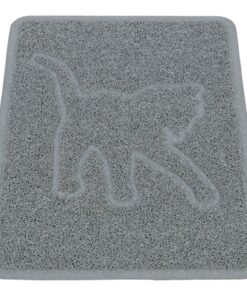 Kattenbakmat Kattensilhouet Pvc Lichtgrijs 48X35 Cm