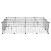 Ren Met Afdekking Metaal Zwart 152X72X38 Cm