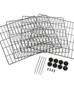 4 Uitbreidingselementen Voor #62283 Metaal Zwart 38X38 Cm