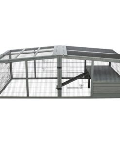 Ren Xl Met Afdekking Hout Grijs 233X79X116 Cm