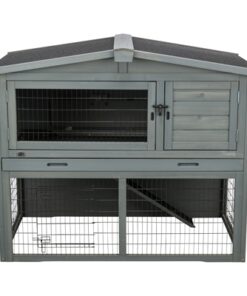 Knaagdierhok Met Ren Grijs 124X78X102 Cm