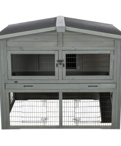 Knaagdierhok Xl 2 Verdiepingen Grijs 135X112X115 Cm