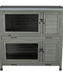 Knaagdierhok 2 Verdiepingen Grijs 116X65X111 Cm