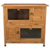Knaagdierhok Met Isolatie 2 Verdiepingen Donkerbruin 116X65X113 Cm