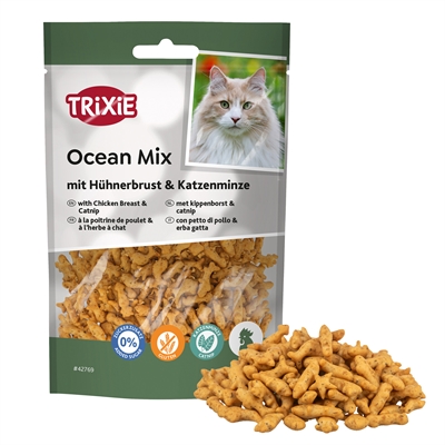 Ocean Mix Met Kippenborst En Catnip 50 Gr