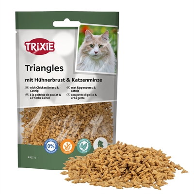 Triangles Met Kippenborst En Catnip 50 Gr