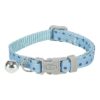 Kattenhalsband Stippen Motief Blauw 20-30X1 Cm